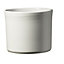 White Ceramic Straight edge Plant pot (Dia)30cm