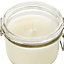 White Clip top Vanilla Jar candle