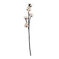 White Cotton Single stem Artificial flower