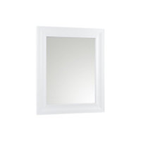 White Curved Rectangular Framed Mirror (H)63cm (W)53cm
