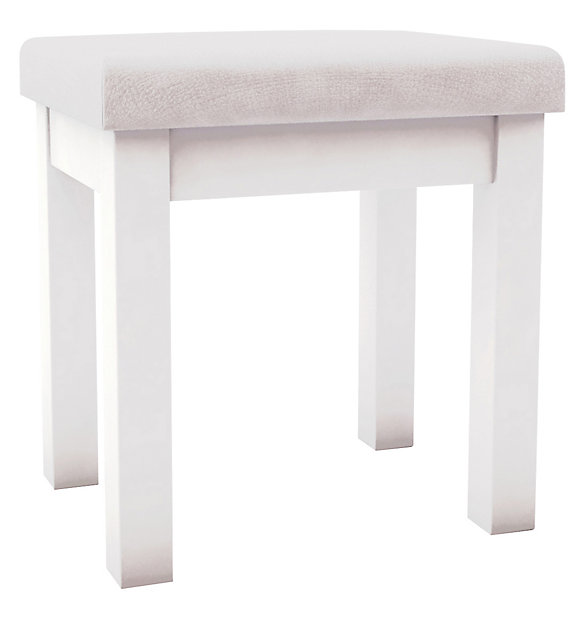 White Dressing Table Stool H 500mm W, White Stool For Vanity Table