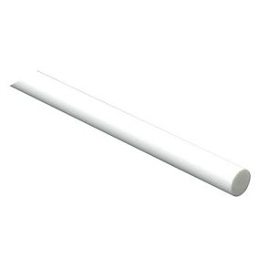 White Fibreglass & polyester (PES) Round Bar, (L)1m (Dia)3mm