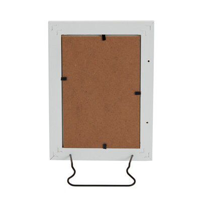 White Flat Single Picture frame (H)13.6cm x (W)18.6cm