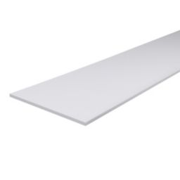 White Fully edged Chipboard Furniture board, (L)0.8m (W)400mm (T)18mm