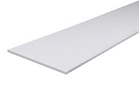 White Fully edged Melamine-faced chipboard (MFC) Furniture board, (L)0.8m (W)300mm (T)18mm