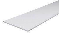 White Fully edged Melamine-faced chipboard (MFC) Furniture board, (L)1.2m (W)300mm (T)18mm
