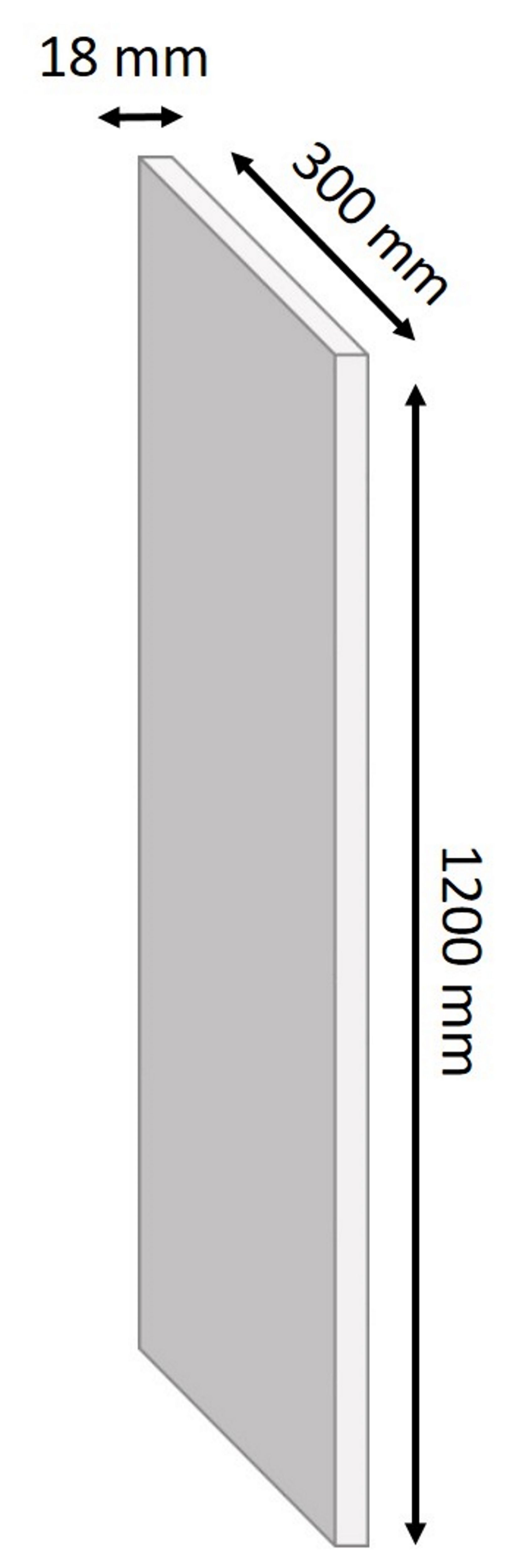 White Fully edged Melamine-faced chipboard (MFC) Furniture board, (L)1.2m (W)300mm (T)18mm