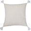 White Geometric Indoor Cushion (L)50cm x (W)50cm