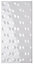 White Gloss Golfball Ceramic Wall Tile, Pack of 6, (L)600mm (W)300mm