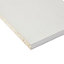 White Gloss Semi edged Furniture panel, (L)2.5m (W)300mm (T)18mm