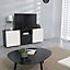 White Gloss Semi edged Furniture panel, (L)2.5m (W)600mm (T)18mm