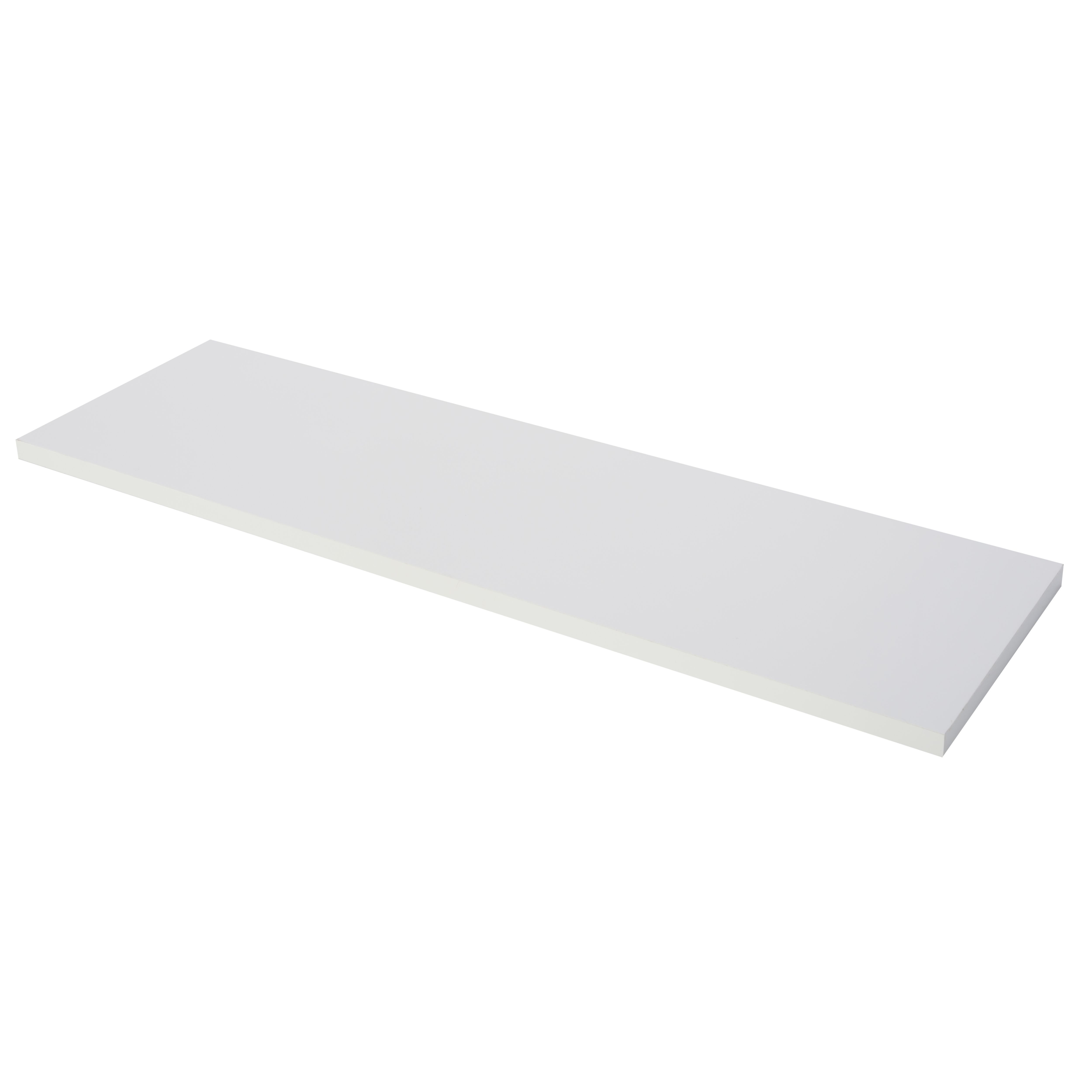 White GLoss Shelf board (L)805mm (D)240mm DIY at B&Q