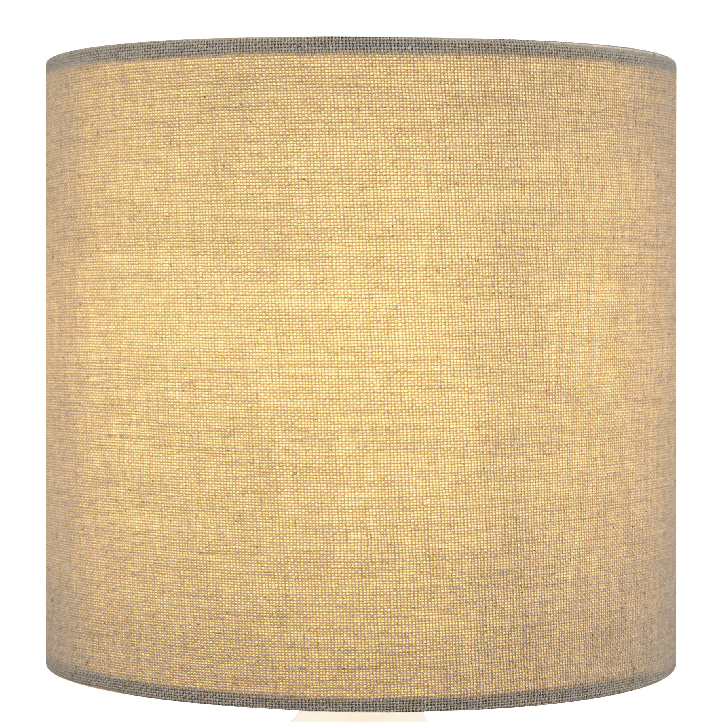 White & Grey Ceramic Fabric LED Table lamp