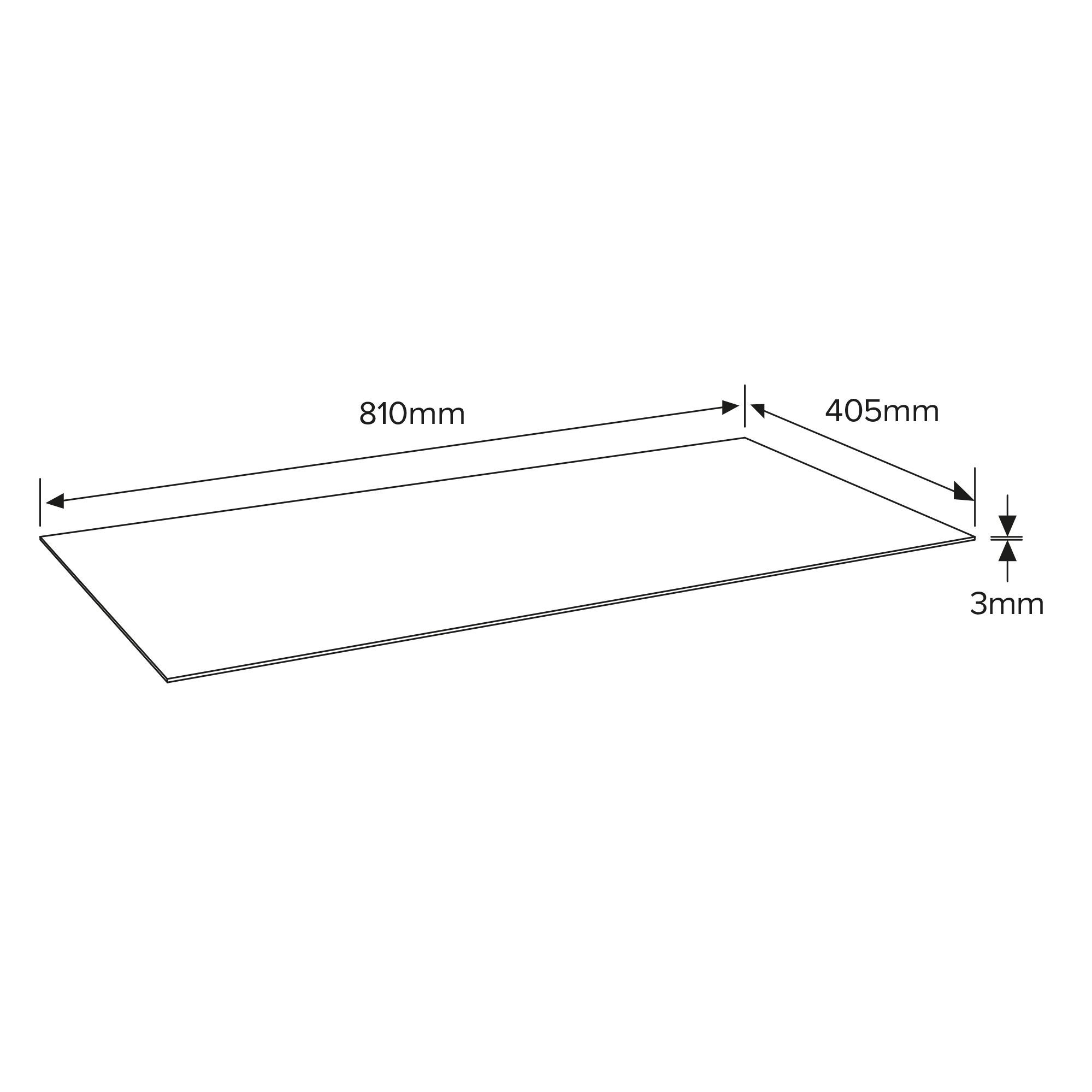 White Hard board Hardboard (L)405mm (W)810mm (T)3mm