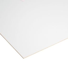 White Hardboard (L)1.22m (W)0.61m (T)3mm 2120g