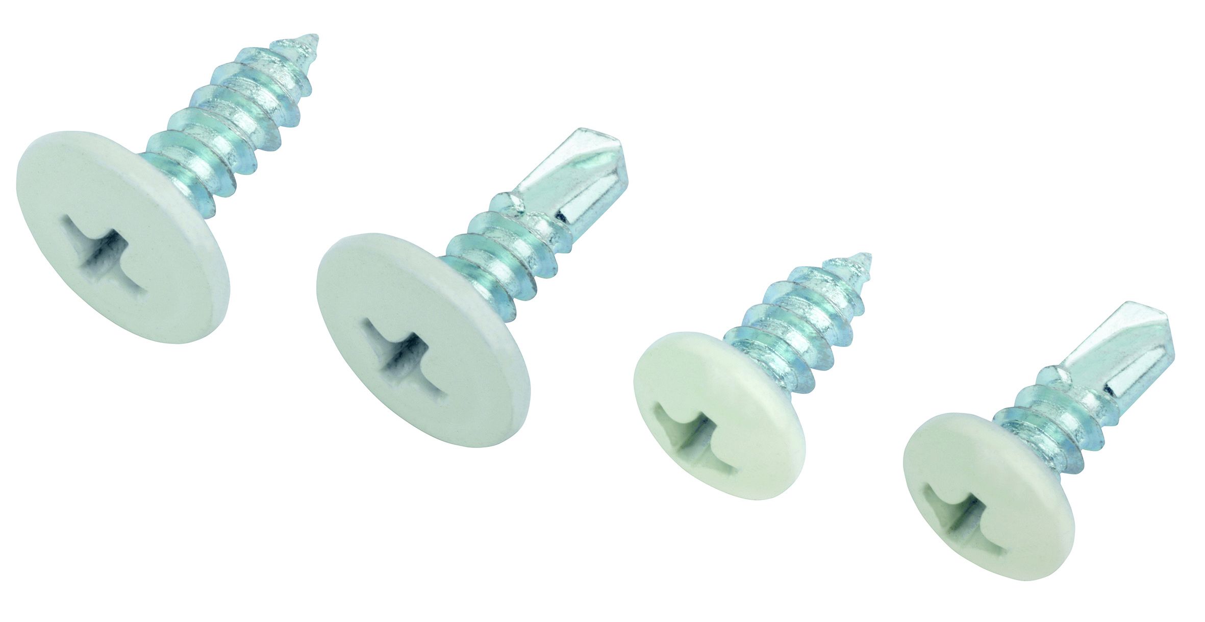 WHITE HEAD SCREWS PACK