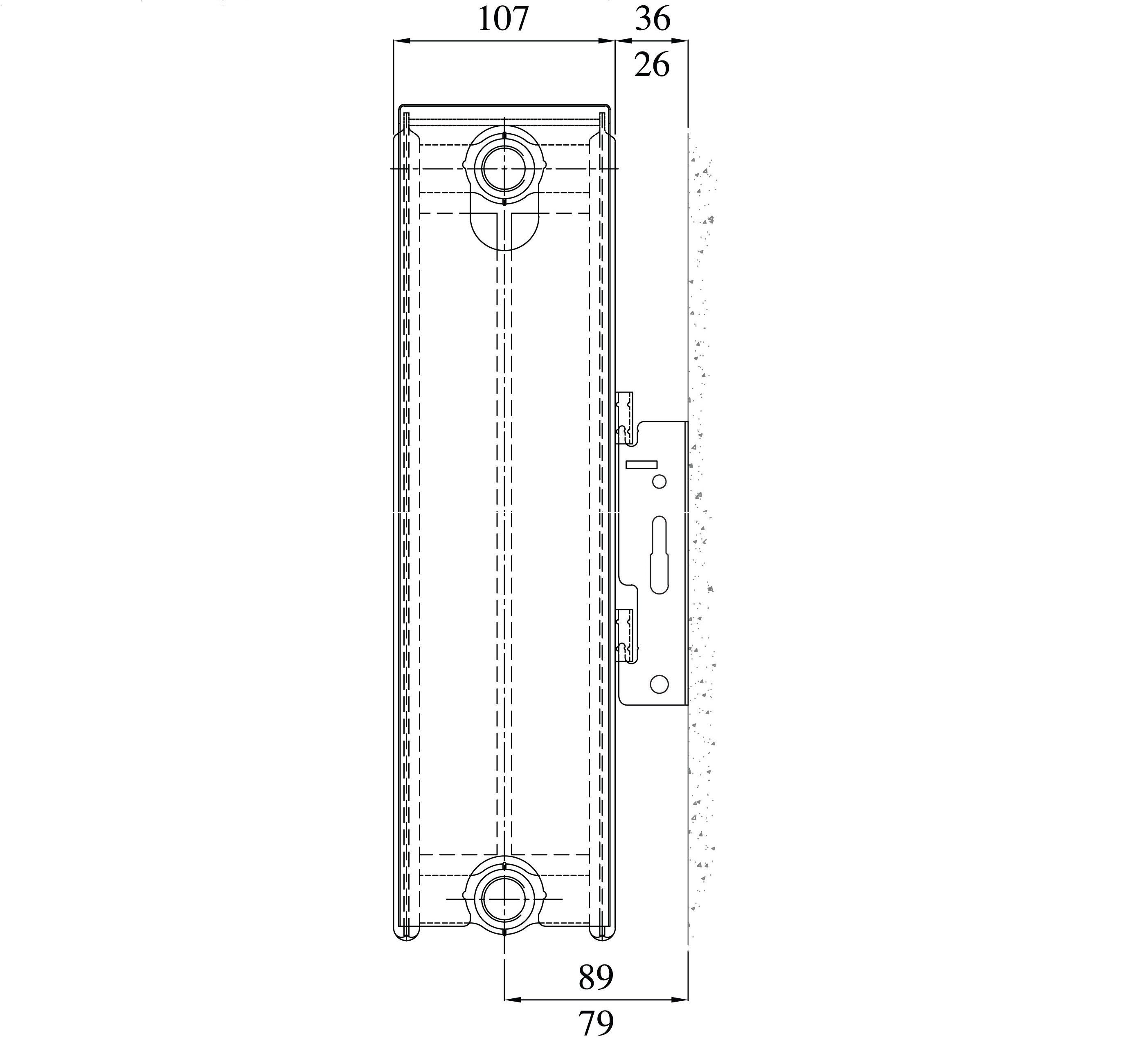 White Horizontal Panel Radiator, (W)800mm x (H)600mm