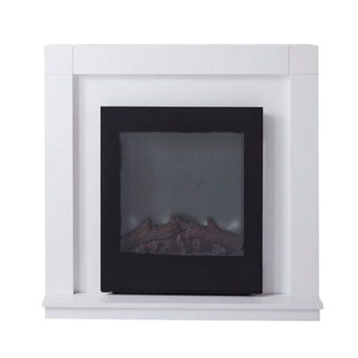 White Inset Electric Fire suite