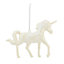 White Iridescent effect Plastic Unicorn Decoration