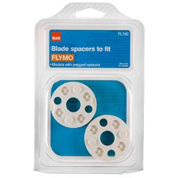 White Lawnmower blade spacers, Pack of 2