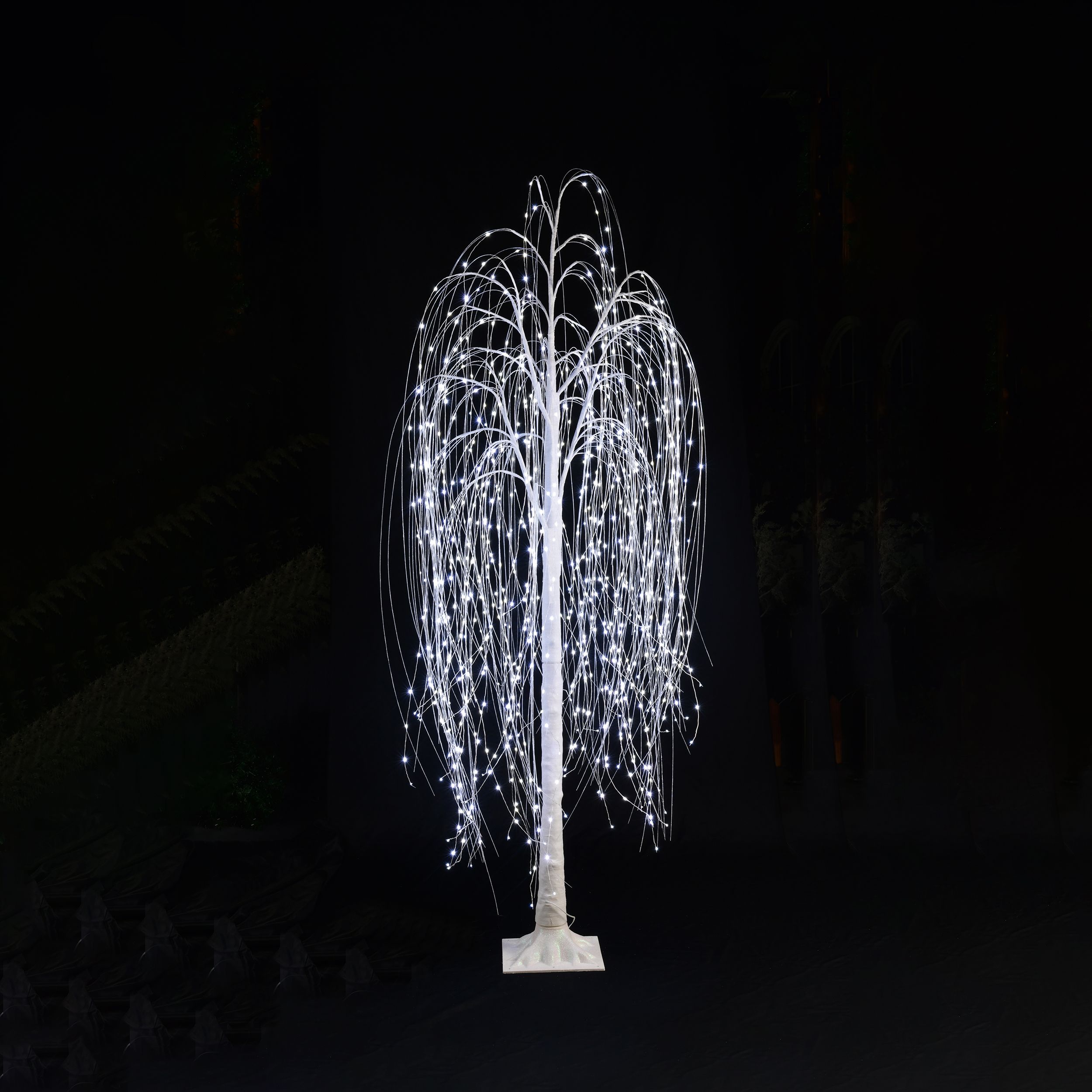 White LED Flashing willow Artificial decorative tree