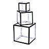 White LED Freestanding cubes Silhouette, Pack of 3
