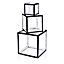 White LED Freestanding cubes Silhouette, Pack of 3