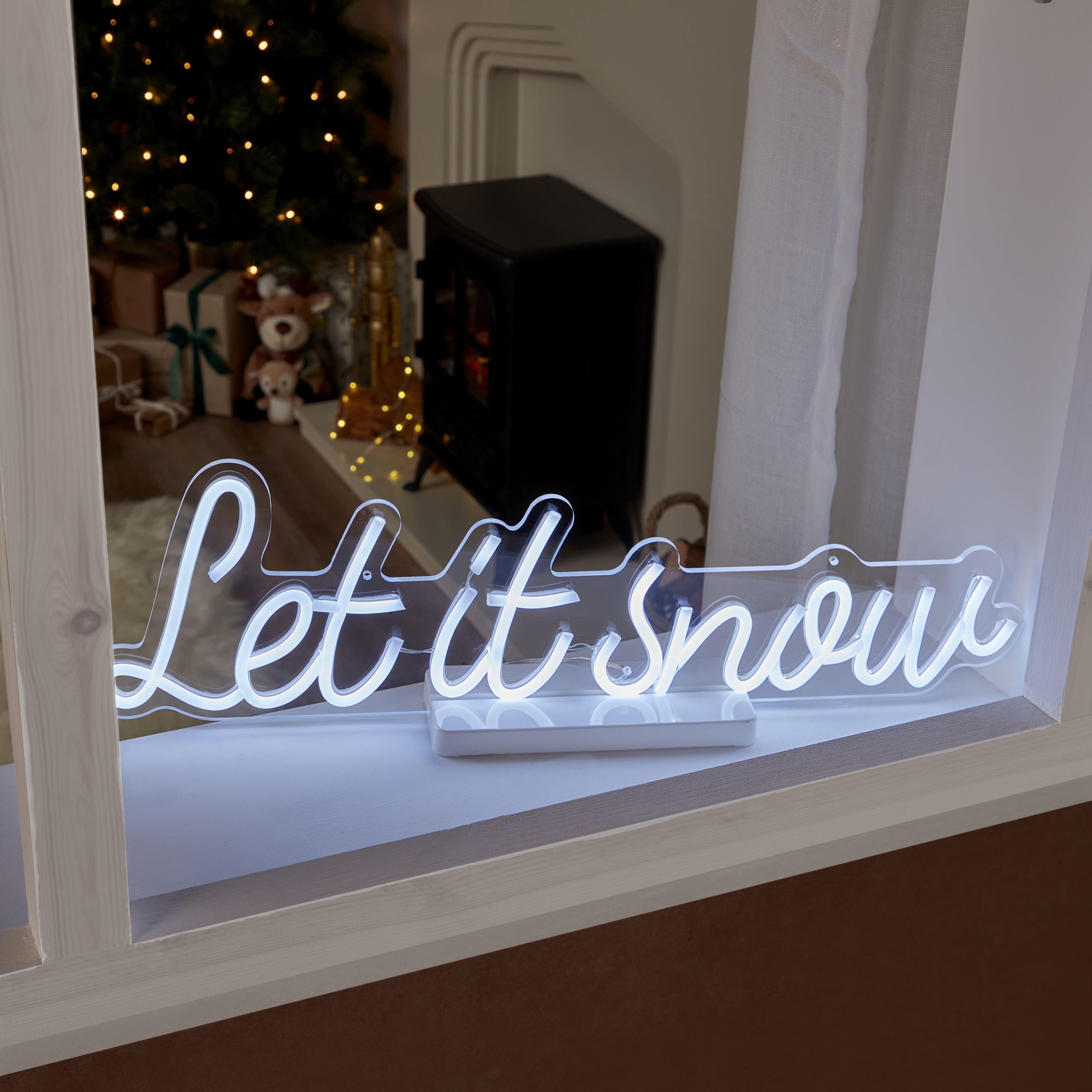 Décoration Let It Snow En Céramique, 4 Formes - France