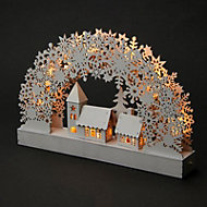 White LED Reindeer forest Silhouette