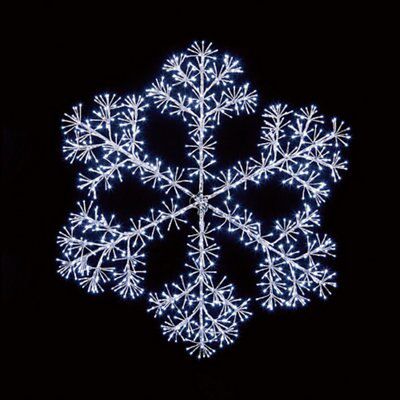 White LED Snowflake burst Silhouette