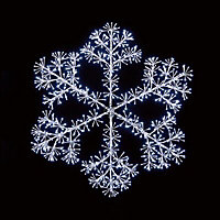 White LED White Snowflake burst Silhouette