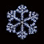 White LED White Snowflake burst Silhouette