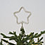 White Macrame & metal Star Christmas tree topper