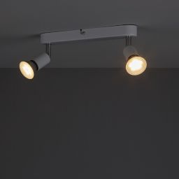 White Mains-powered 2 lamp Spotlight