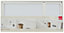 White Matt Rectangle shelf (L)600mm (D)300mm, Pack of 3