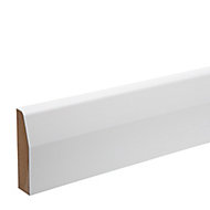 White MDF Chamfered Architrave (L)2.18m (W)69mm (T)18mm 10.9kg, Pack of 5