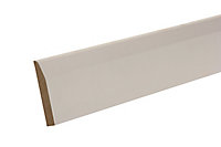 White MDF Chamfered Skirting board (L)2.4m (W)119mm (T)14.5mm, Pack of 4