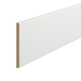 White MDF Rolled edge Window board, (L)2.1m (W)244mm (T)25mm