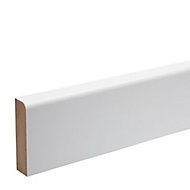 White MDF Rounded Architrave (L)2.18m (W)69mm (T)18mm 6.77kg, Pack of 5