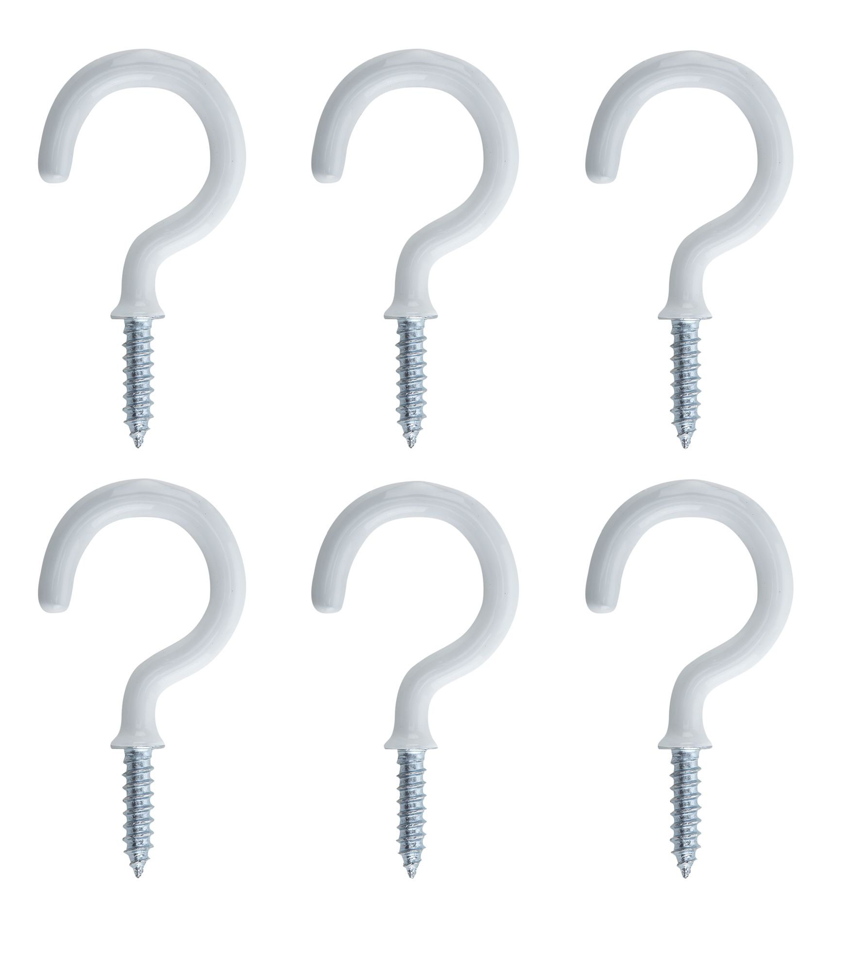 White Medium Cup hook (L)20mm