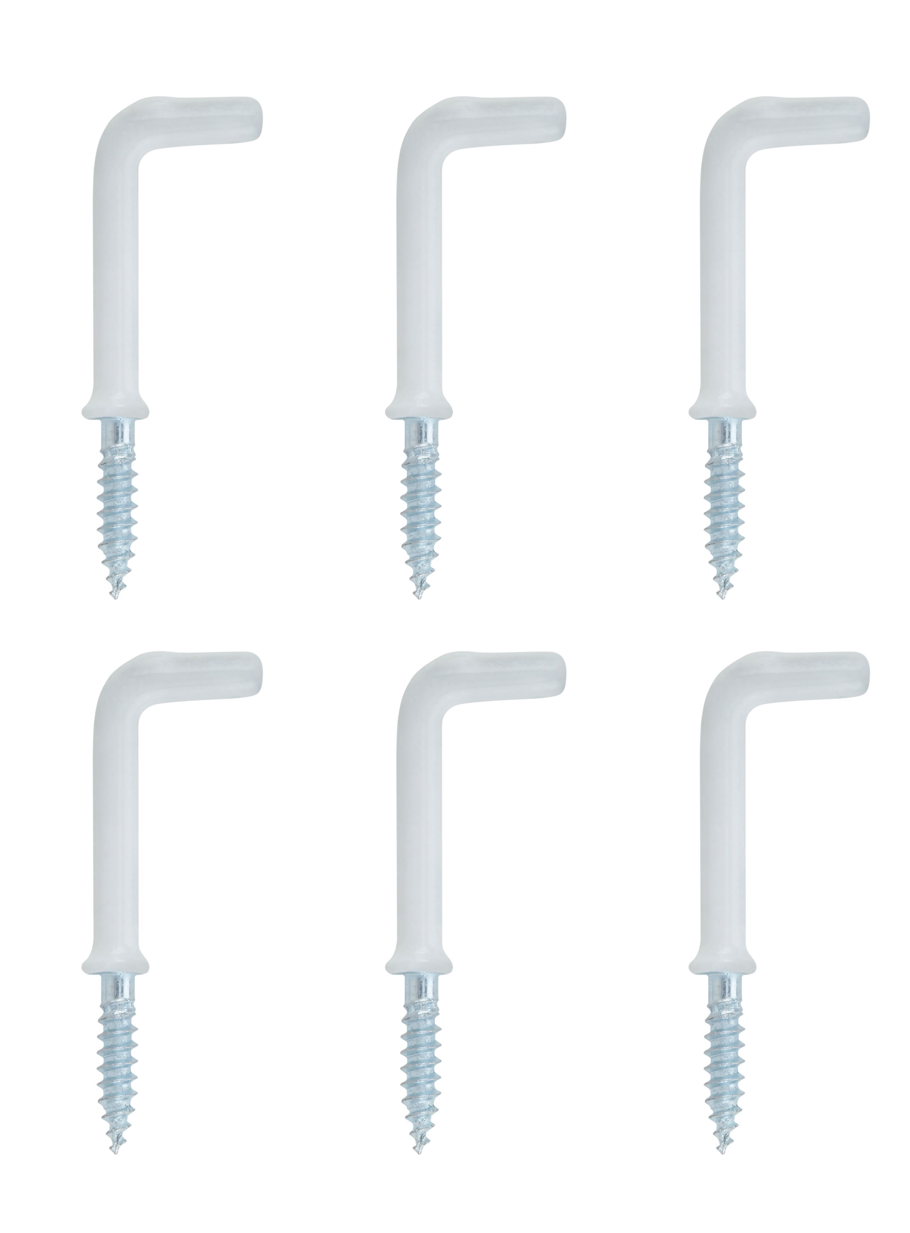 White Medium Cup hook (L)39.5mm
