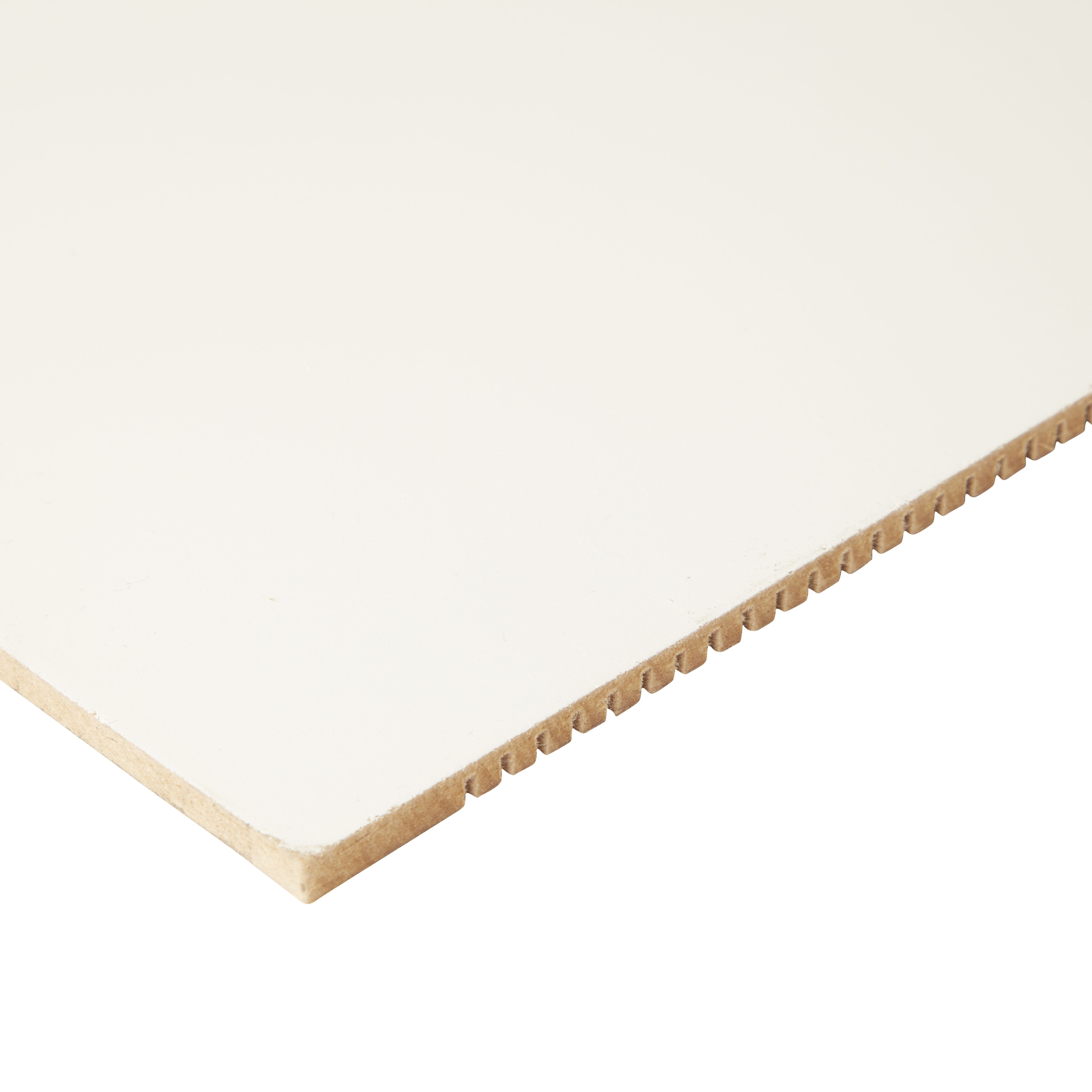 White Medium-density fibreboard (MDF) Fibreboard (L)1220mm (W)607mm (T)6mm