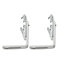 White Metal Curtain track bracket (L)32mm, Pack of 2