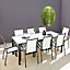 White Metal Dining Chair, Pack of 6