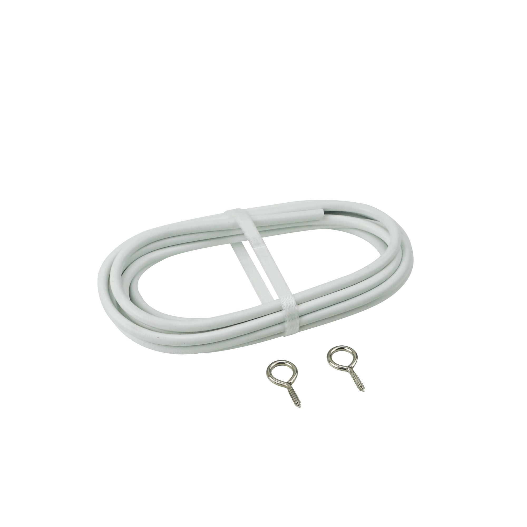 White Metal & plastic Curtain wire (L)2m