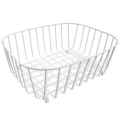 White Metal Storage Basket H 150mm W 395mm DIY At B Q   White Metal Storage Basket H 150mm W 395mm~5397007158274 03c BQ