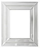 White Mirrored effect Single Picture frame (H)17.78cm x (W)12.7cm