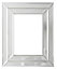 White Mirrored effect Single Picture frame (H)17.78cm x (W)12.7cm