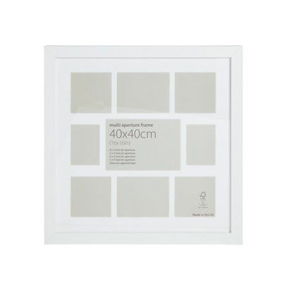White Modern block Multi Picture frame (H)44cm x (W)44cm