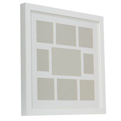 White Modern block Multi Picture frame (H)44cm x (W)44cm